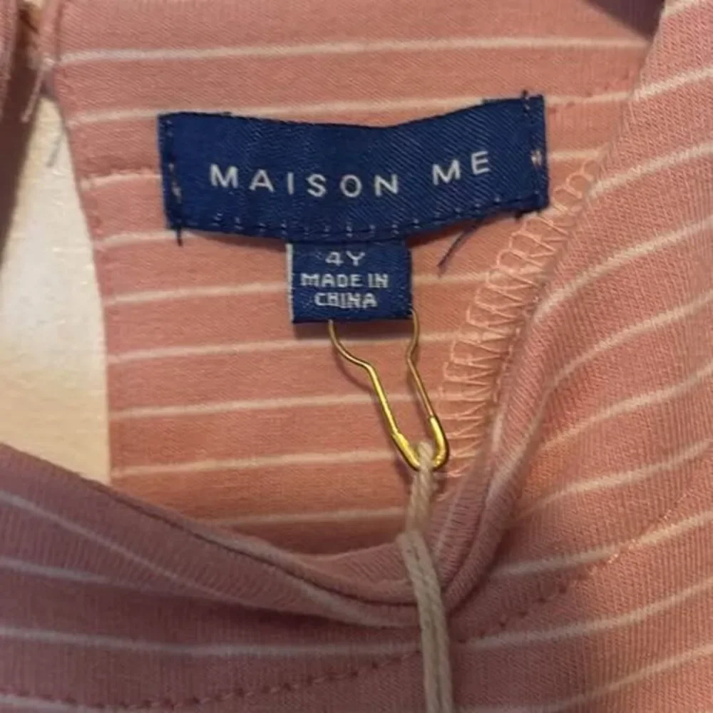 Maison Me Girls Striped Romper size 4y